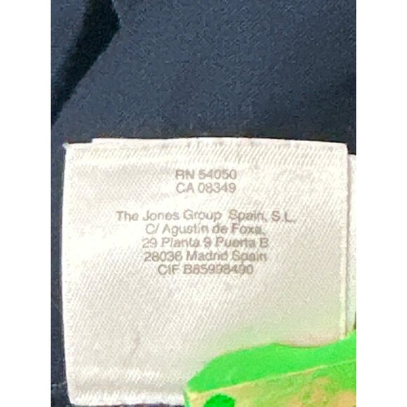 Jones New York Sport Large Navy Blue Circle Pattern Button Up Top Urban Heritage - Picture 11 of 16